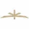 Ekena Millwork Alberta Rough Sawn Timber Gable Bracket, Douglas Fir, 72"W x 21"H x 2"D x 4"F, 7/12 Pitch GBW072X21X0204ALB00RDF - alternate 1